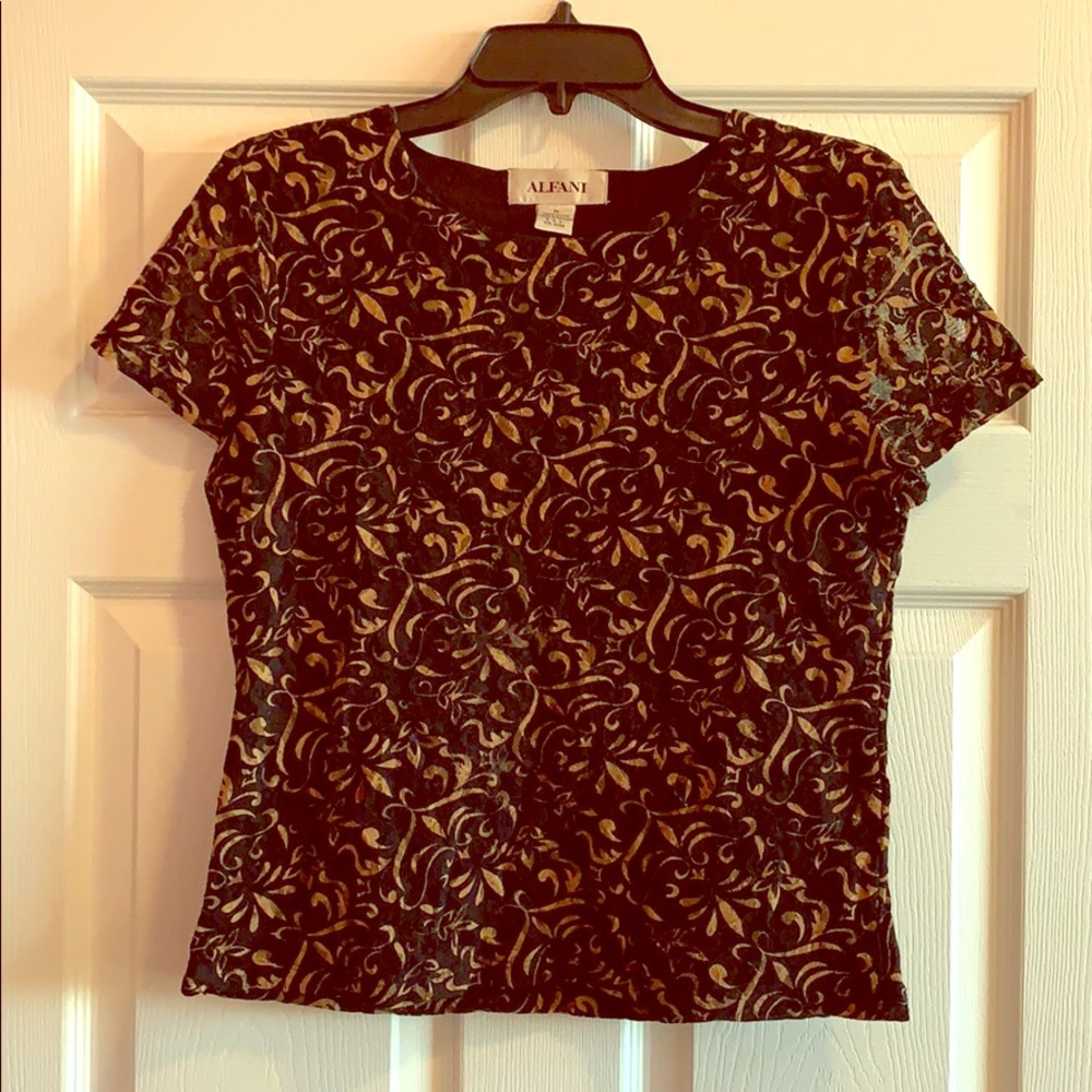 Alfani Dressy/Sheer Lined Blouse